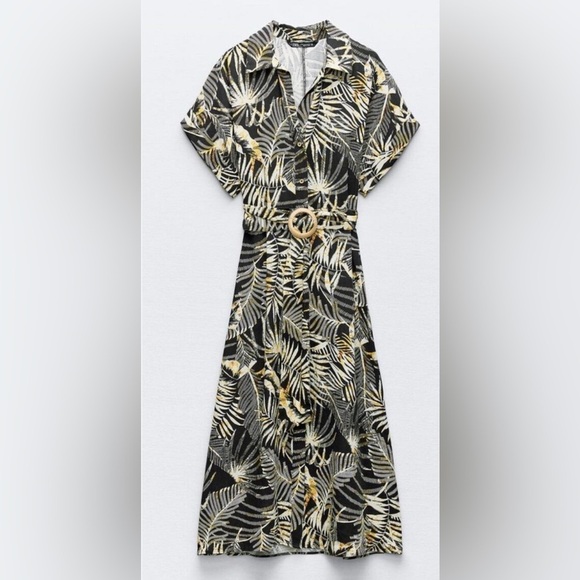 ZARA Tropical Maxi small Dress β Brand New Without Tag - Picture 1 of 12
